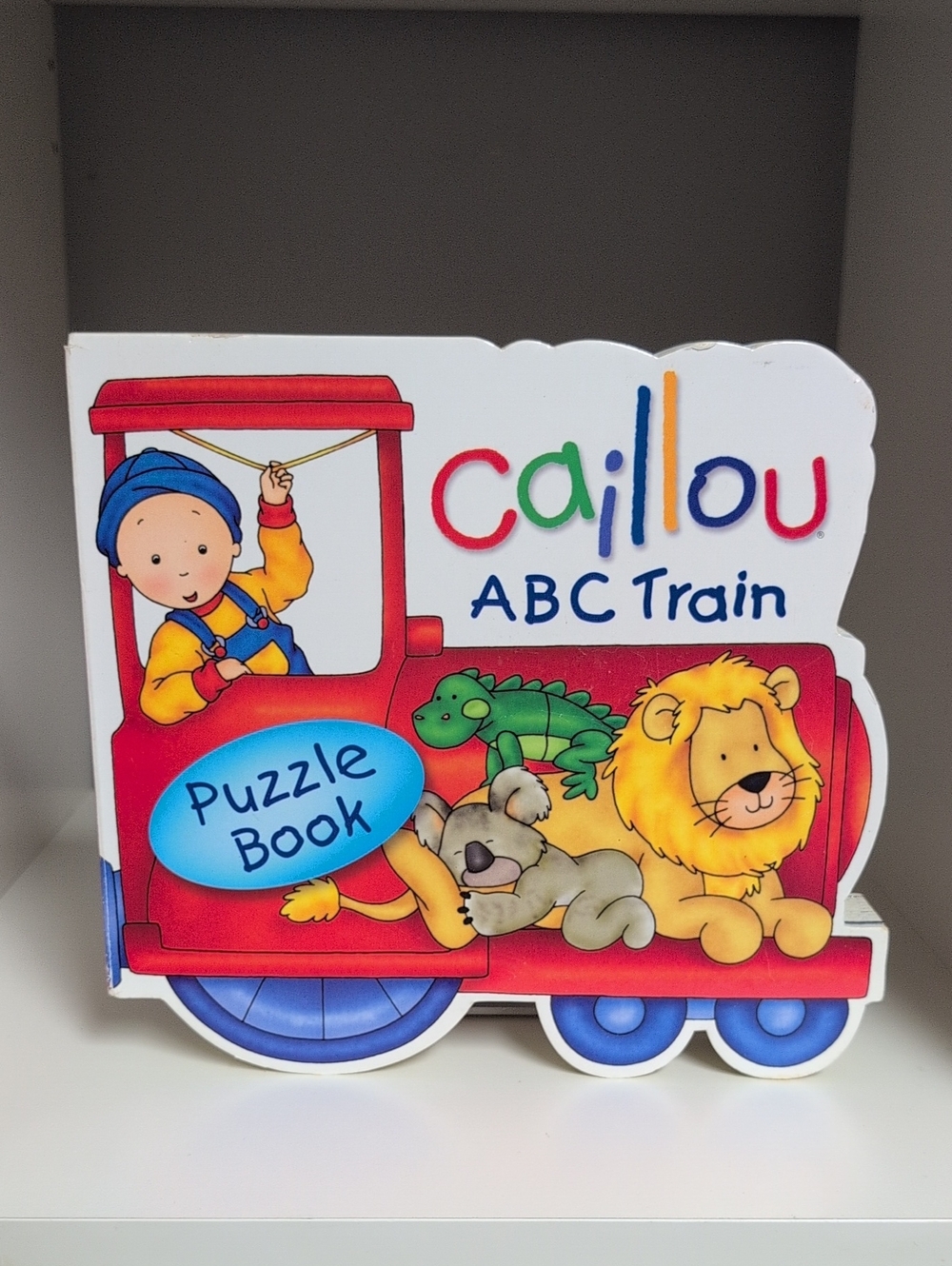Caillou ABC Train Puzzle Book Board Book With 26 Puzzle Pieces Y2K 2008 PBS